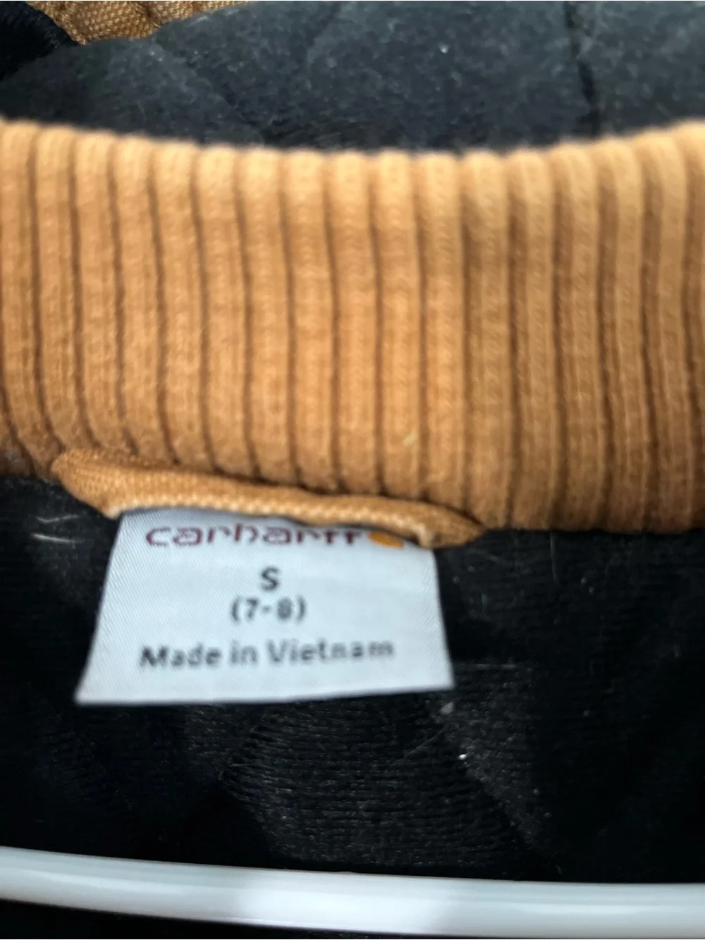 Boy/girls’ size 7/8 Carhartt Brown Hooded Work Jacket
